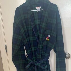Vintage blue plaid, Mickey Mouse robe extra-large, the Disney store